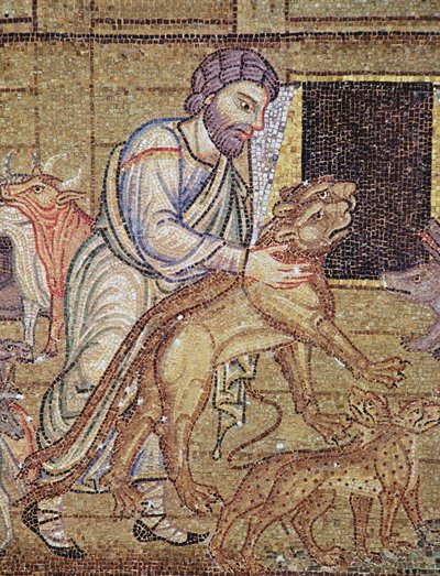The Flood, from the Atrium (detail) by Byzantine School